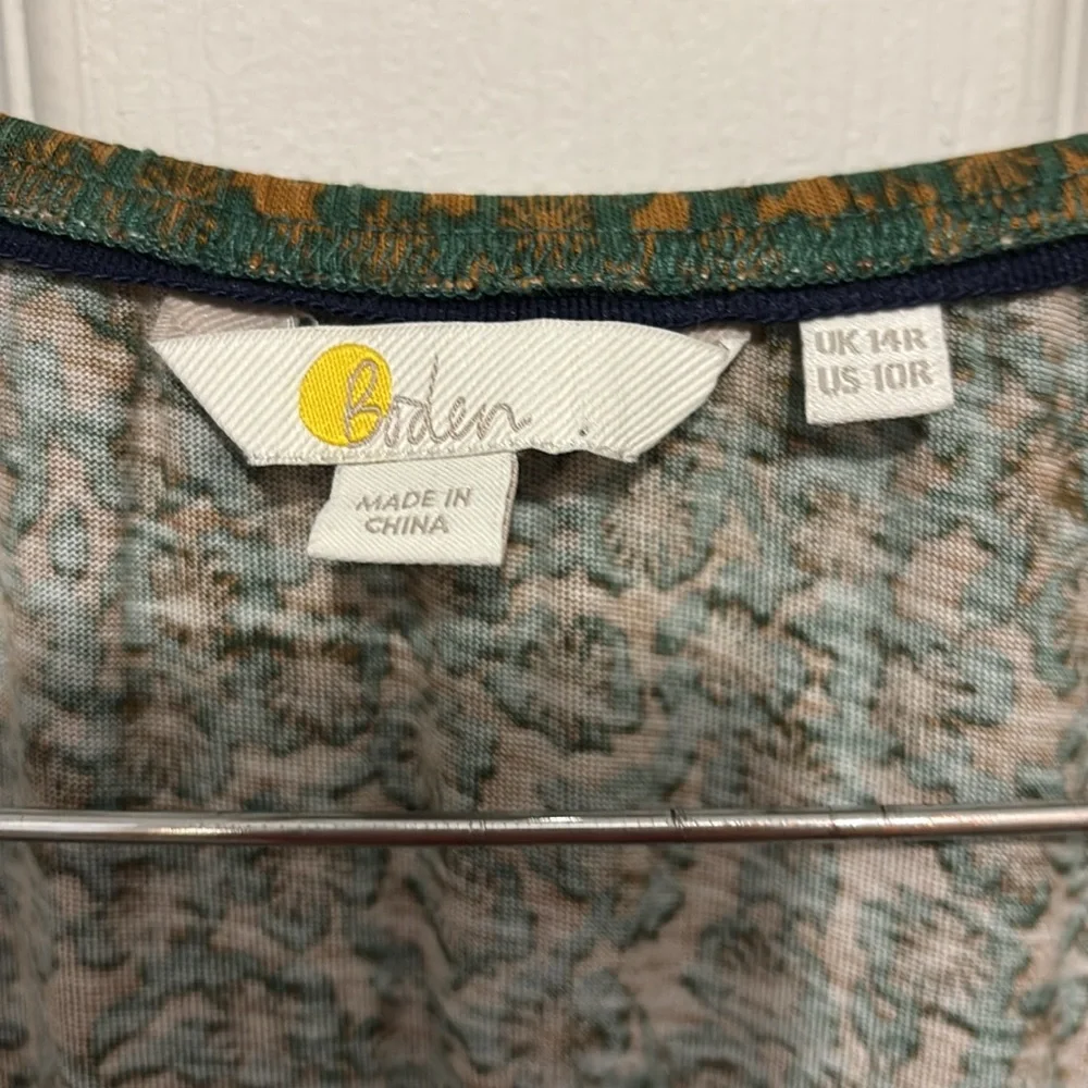 Boden Green Long Sleeve Sundress with Cuffed Sleeves - Picture 3 of 4